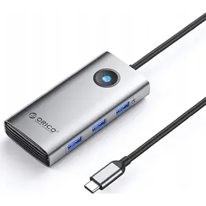 ORICO USB-C docking station 6-in-1 with 3x USB-A 3.0, 1x USB-C 2.0 and 1x HDMI — grey