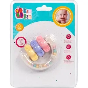 Погремушка Bambam Grzechotka Słonik 0m+ для новорождённых, легкая в форме слоника BB0103