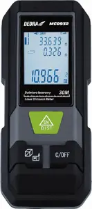 Laser distance meter Dedra MC0932 — 30 m range, compact handheld measuring tool