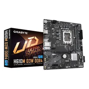 Материнская плата GIGABYTE H610M D3W DDR4, Чипсет Intel, LGA 1700, Micro ATX