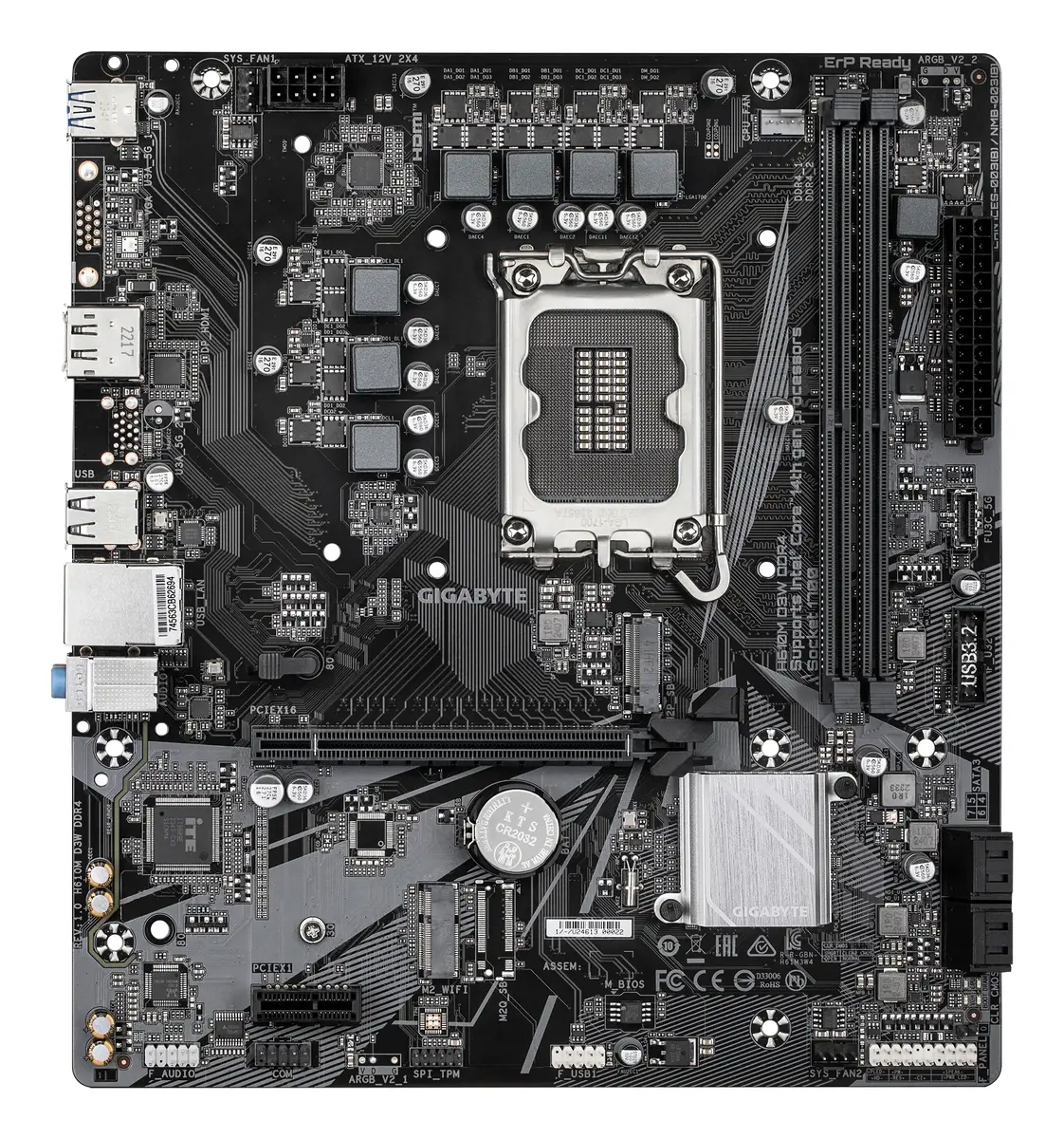 Материнская плата GIGABYTE H610M D3W, 44368885 Photo 2