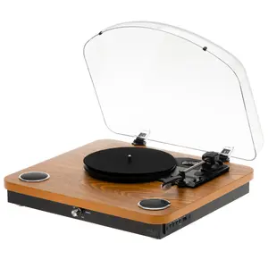 Analogue belt-drive turntable Adler AD 1914 with USB port, ceramic platter, DC motor, 33 1/3 rpm, Bluetooth 5.4, RCA outputs, built-in speakers