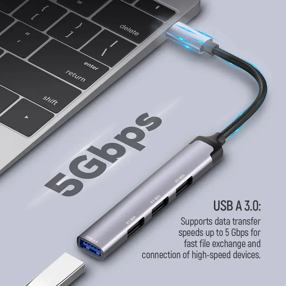 Док-станция ColorWay CW-HUB04 USB-C 4 в 1 Photo 9