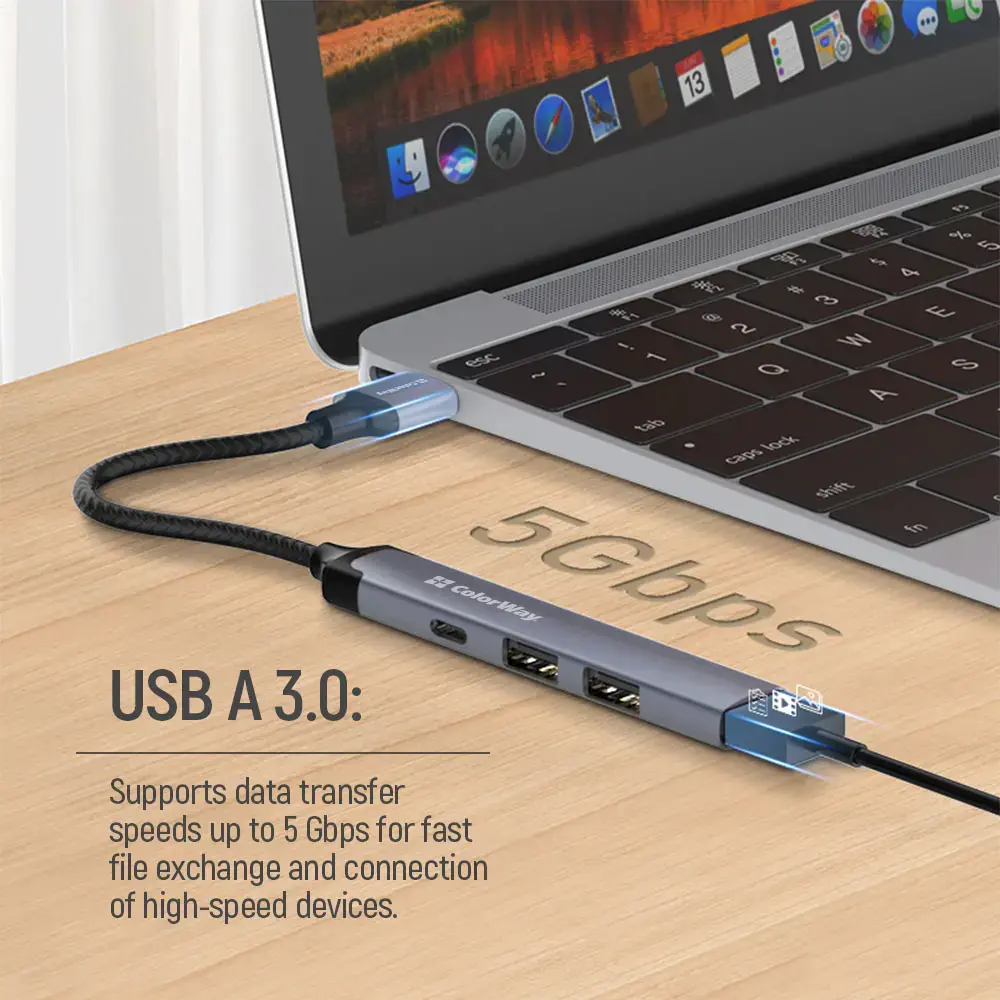 Док-станция ColorWay CW-HUB05 USB-C 4-в-1 Photo 11