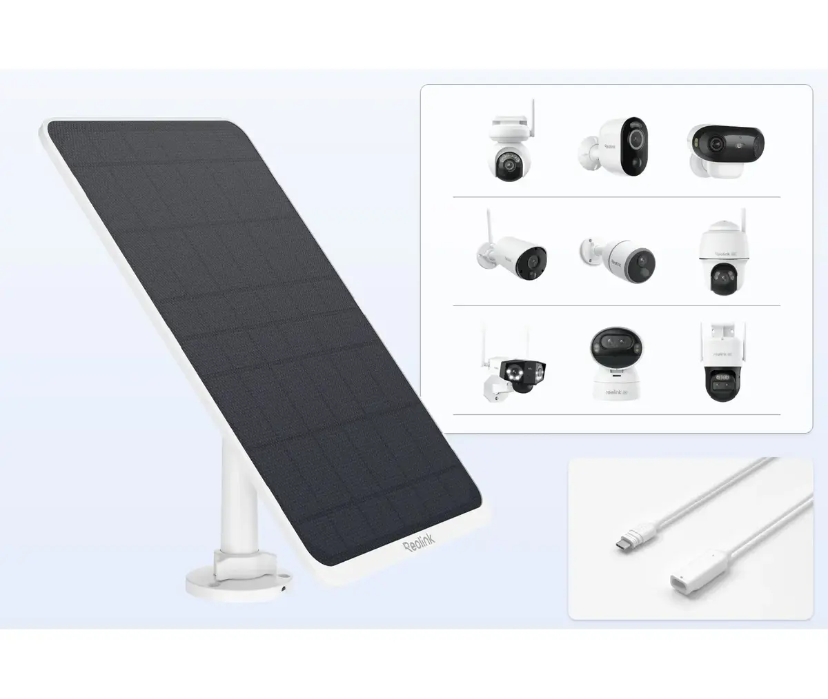 Солнечная панель Reolink SP3-W 12Вт 6В USB-C Photo 3