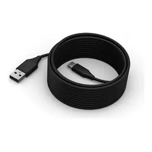 USB-C uz USB-A kabelis Lenovo 5 m melns priekš ThinkSmart un perifērijas, datu/sinhronizācija/uzlādēšana