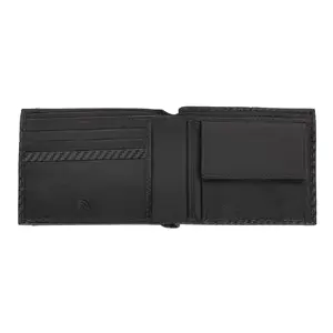 Maciņš Zippo Carbon Range 2007997 melns ar monētu nodalījumu, ar rāvējslēdzēju