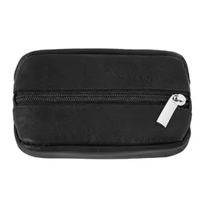 Monētu maks Zippo 2008037 melna āda, kompakts ar rāvējslēdzēju, iekšēja nodalījuma