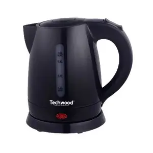 Elektriskā tējkanna Techwood 1 L 1600 W Melna