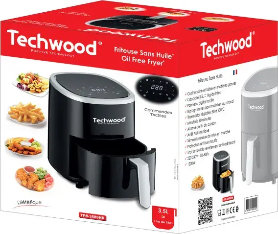 Аэрогриль Techwood TFR-358SHD 3,5 л 1500 Вт Photo 3