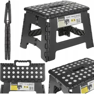 Folding Anti-Slip Low Stool GEKO model K00398, load capacity 150 kg