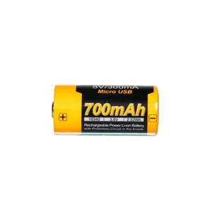 Rechargeable Li-Ion 16340 battery Fenix ARB-L16UP-700, 3.6 V, 35.5 mm height, 16.8 mm diameter, 18.8 g, 1 pc