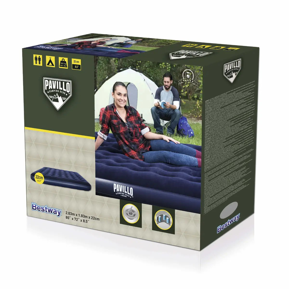Double mattress Bestway Flocked Airbed King Photo 16