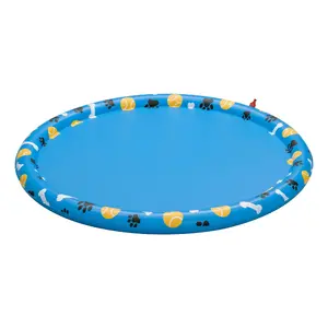 Pet splash pad Bestway Fetchin' Fun Pet Splash Pad — round PVC pad in black/blue/white/yellow