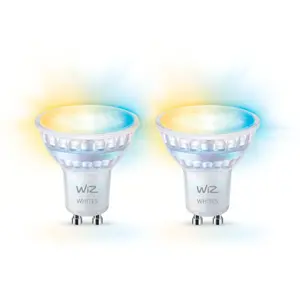 WiZ PAR16 GU10 50W viedā LED spuldze 2 gab. ar Wi-Fi un Bluetooth