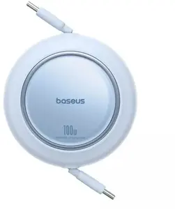 USB-C to USB-C Cable Baseus Free2Pull 100W 2m — retractable, galaxy blue