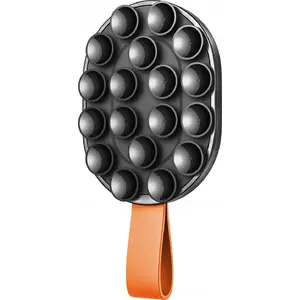 Magnetic phone holder Joyroom JR-ZS393-S with suction cups for 4.7–7" smartphones, black/orange