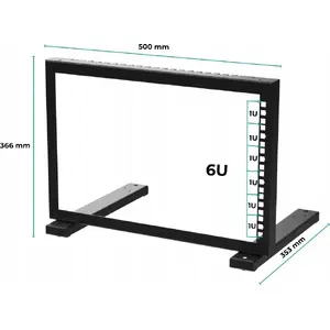 Rack cabinet Stalflex STR19-6U-B – 6U 19-inch network equipment rack, black