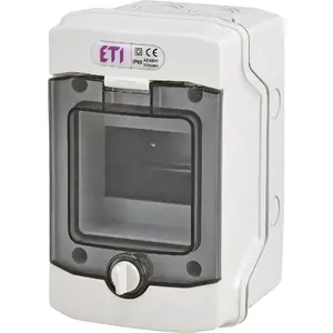 Distribution board Eti-Polam ECH-4G IP65 surface-mounted, 4-module enclosure, weatherproof