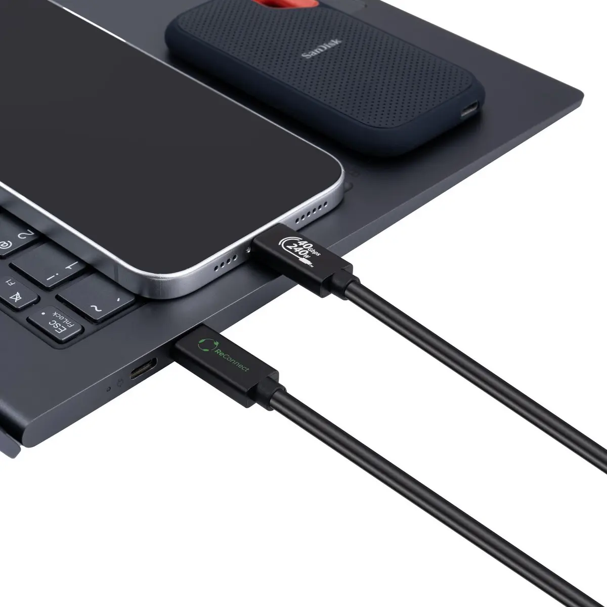 MicroConnect ECO-USB4CC1 USB4 datu kabelis Photo 4