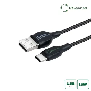 MicroConnect ECO-USB3.1CCHAR05B USB Cable USB A to USB C 0.5 m Black USB 2.0