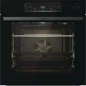 Built-in electric oven Gorenje BSA6737E15BG — 77 L, black, digital timer, convection, grill, pizza function