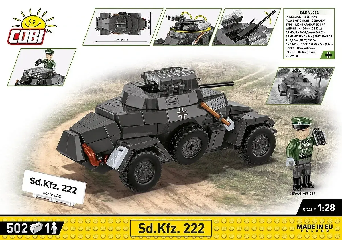 Cobi Sd.Kfz 222 būvkomplekts COBI-2657 Photo 5