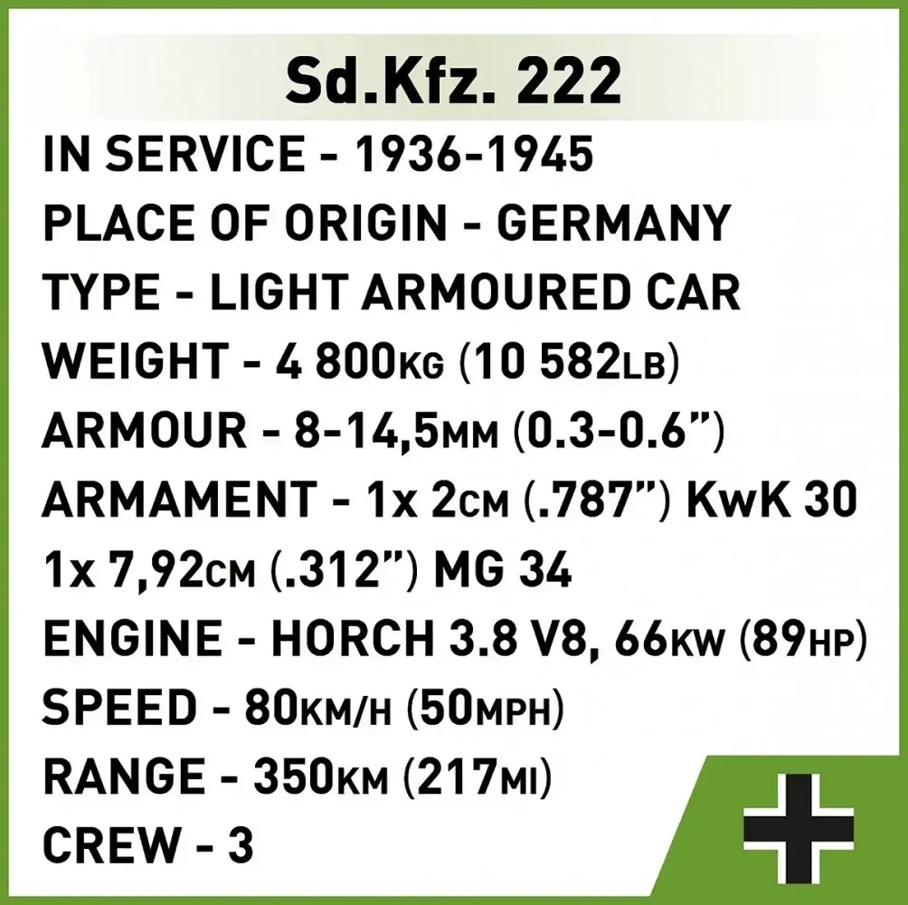 Cobi Sd.Kfz 222 būvkomplekts COBI-2657 Photo 15