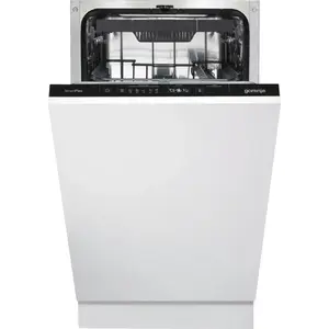 Built-in dishwasher Gorenje GV563E11, slim 45 cm, 10–13 place settings, 47 dB, stainless steel interior