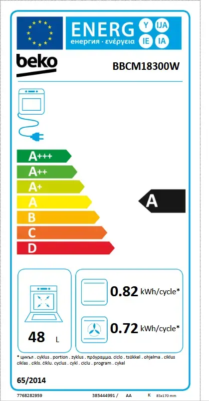 Встраиваемый духовой шкаф BEKO BBCM18300W Photo 2
