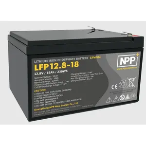 Uzlādējamais LiFePO4 akumulators NPP LFP12.8-18 12,8V 18Ah UPS, saules un portatīvai barošanai