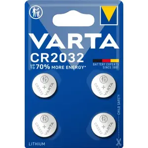 Monētbaterija Varta CR2032 litija 3V — komplekts 4 gab.