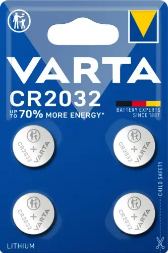 Varta CR2032 monētbaterija — 4 gab. Photo 3