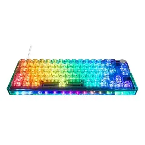Deltaco GAM-160-T-US Gaming Keyboard USB QWERTY Mechanical Transparent