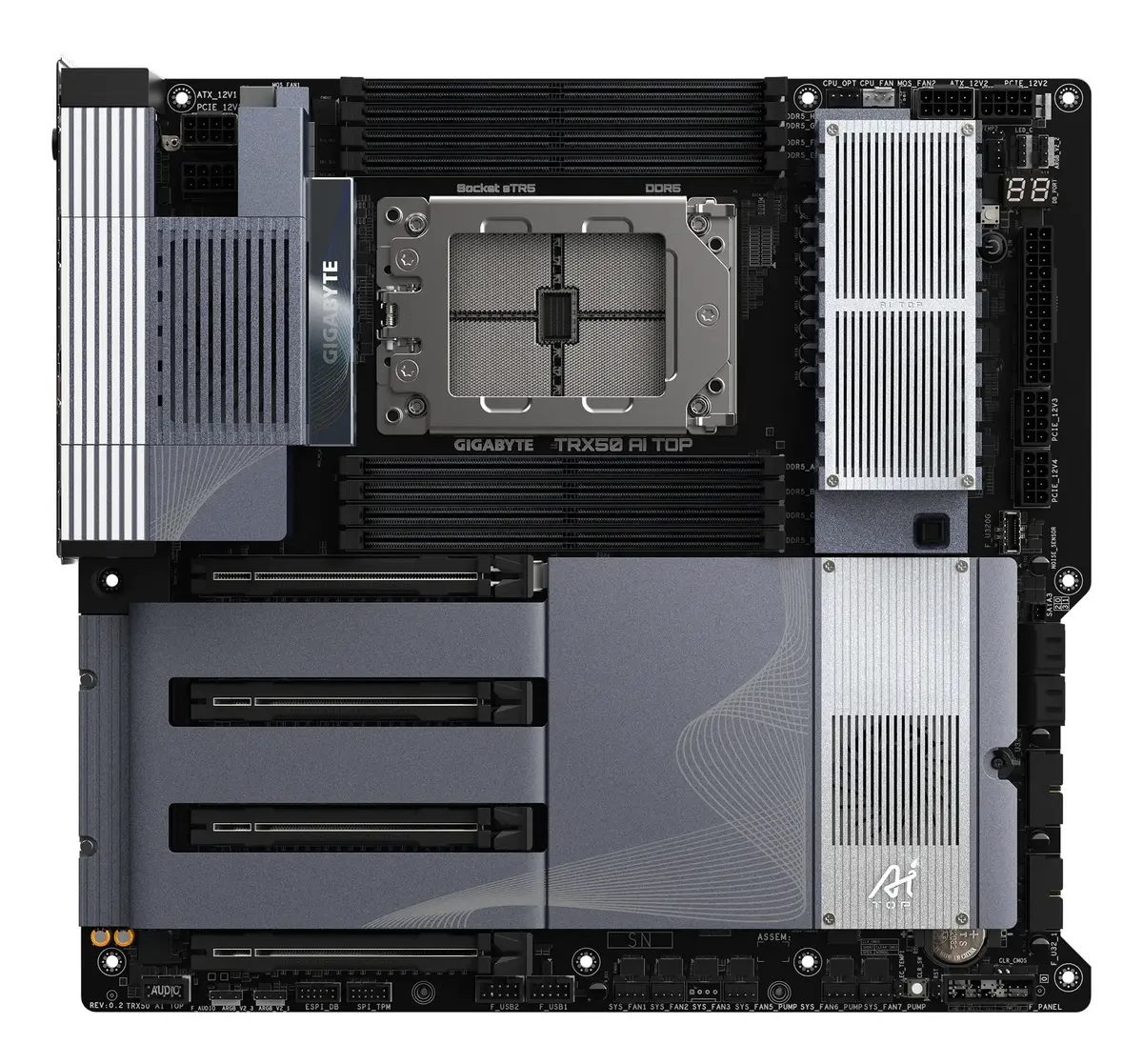 Mātesplate GIGABYTE TRX50 AI TOP-2B, kods Photo 2