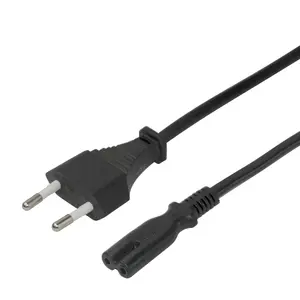 Power cable Deltaco 1902298 Black 3 m CEE7/16 C7 coupler