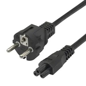Deltaco 1902302 Strāvas kabelis Melns 3 m CEE7/7 uz IEC C5 Vīrietis uz Sieviete