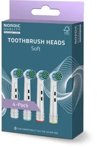 Brush heads Nordic Quality Standard Soft 4-pack 2270013
