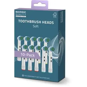 Toothbrush Brush heads Nordic Quality Standard Soft 10-pack 2270014