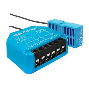 DIN‑mount dual relay module Shelly 2L Gen3, 2 channels, Wi‑Fi/Bluetooth, 220–240V AC, 50Hz, plastic housing