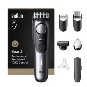 Триммер для бороды Braun BeardTrimmer 9 BT9520 0.5-2 см Аккумулятор Черный Серый