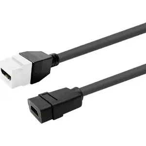 HDMI female keystone insert VivoLink PROKEYHDMIFF0.2W — white, panel mount module