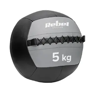 Медицинский тренажерный мяч Rebel Active 5 кг — утяжелённый мяч для фитнеса и реабилитации