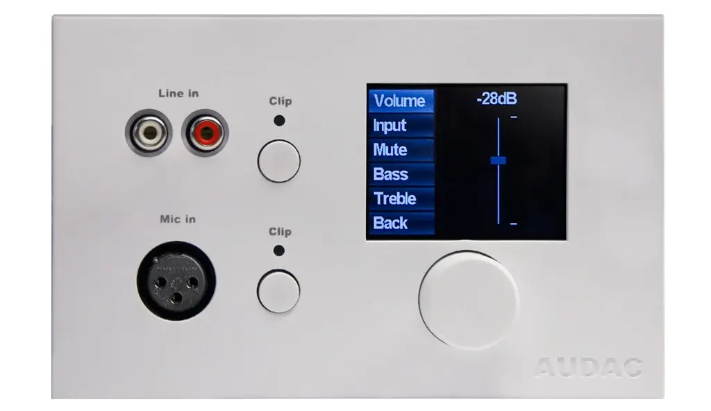 Rotācijas skaļuma regulators AUDAC MWX65 Sienas