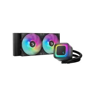 All-in-one liquid cooler DeepCool LE240 V2 240mm, 2x120mm fans, Hydraulic bearing, AM5 support, 41 cm tubes, Black
