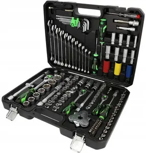 Socket set ks tools 512.0132 with 1/4", 3/8" and 1/2" drives