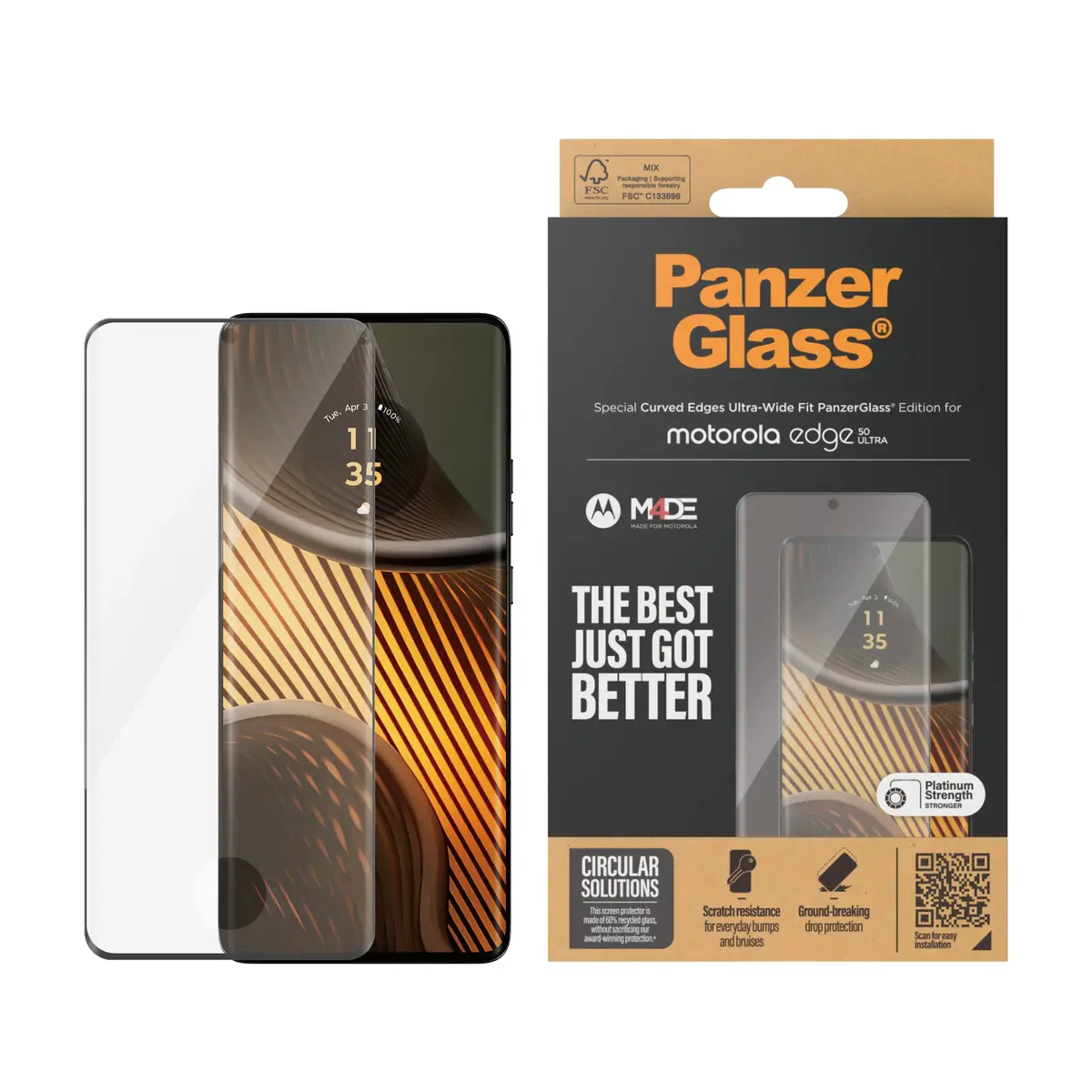 Защитное стекло PanzerGlass Motorola Edge 50 Ultra Photo 2