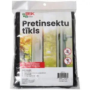 Insect net BESK 9141939 for windows 130×150 cm black