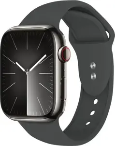 Ремешок Crong Liquid для Apple Watch 44/45/46/49 мм — графитовый силиконовый
