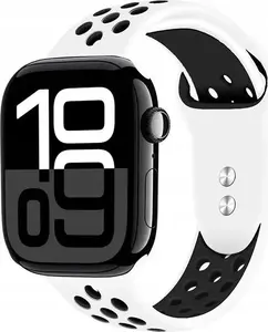 Ремешок Crong Duo Sport CRG40DSBWHI для Apple Watch 38/40/41/42 мм бело‑чёрный